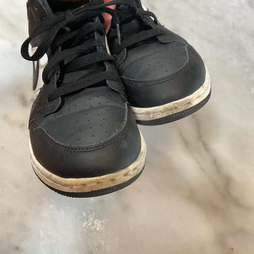 Jordan Kids Black and White High-Top Sneakers